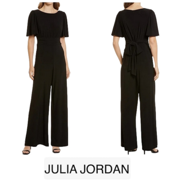 julia jordan Pants - Julia Jordan Flutter Sleeve Jersey Jumpsuit